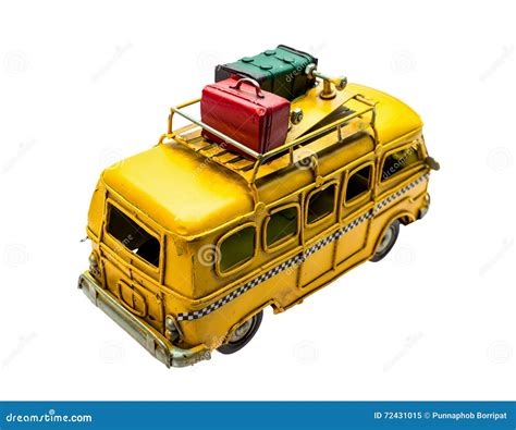 Yellow vintage car toy stock image. Image of yellow, object - 72431015