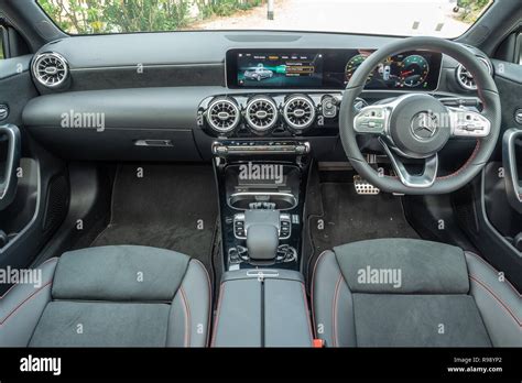 Hong Kong, China Oct 26, 2018 : Mercedes-Benz A250 2018 Interior Oct 26 ...