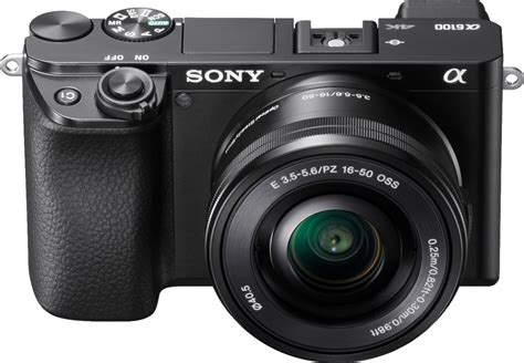 Sony Alpha 6100 Mirrorless 4K Video Camera with E PZ 16-50mm Lens Black ILCE6100L/B - Best Buy