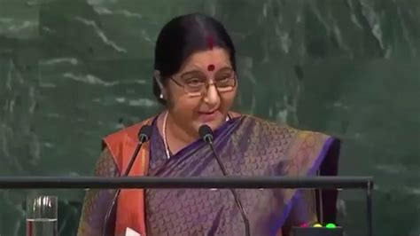 Watch: Sushma Swaraj's historic speech at the UN General Assembly ...