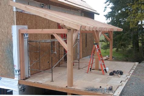 simple shed roof porch - Google Search | Porch roof framing, Building a ...