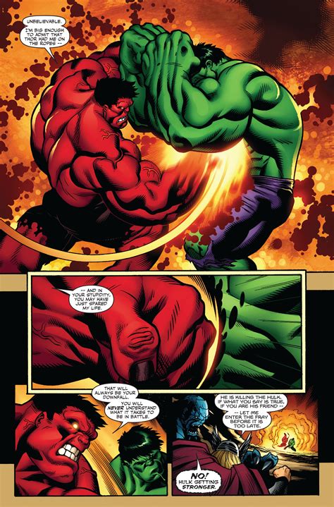 Thor vs Red Hulk - Battle - Superhero Database