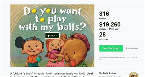 'Do you want to play with my balls' is a real book, and it's plain ...