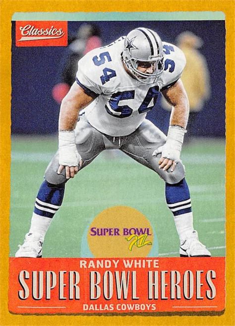 Randy White football card (Dallas Cowboys) 2017 Panini Classics Super Bowl XII Heroes Gold #SBHRW