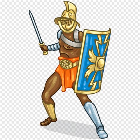 Sticker Of An Orange Armored Knight Vector Gladiator - vrogue.co