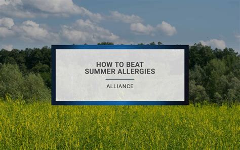 Summer Allergies: How to Beat Them | Alliance