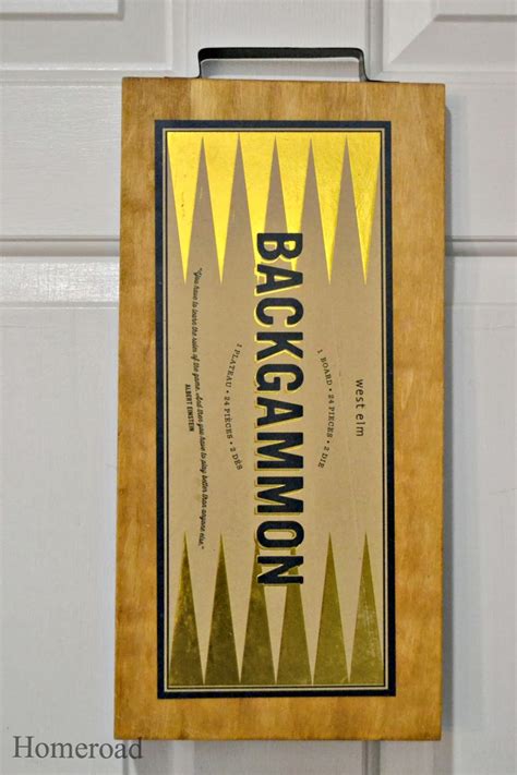 Backgammon Chalkboard Shelf