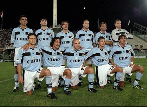 Lazio team group in 1998. | Soccer field, Teams, Soccer