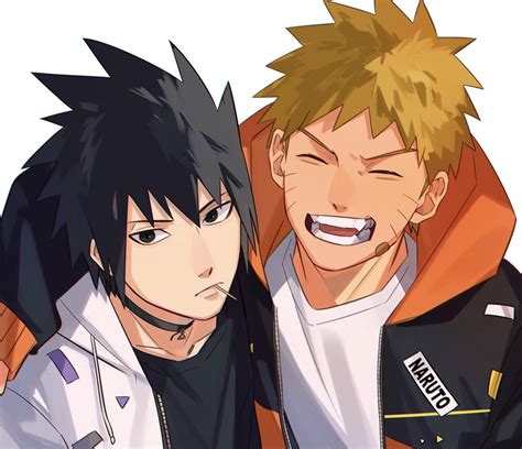 Sasuke And Naruto Smiling