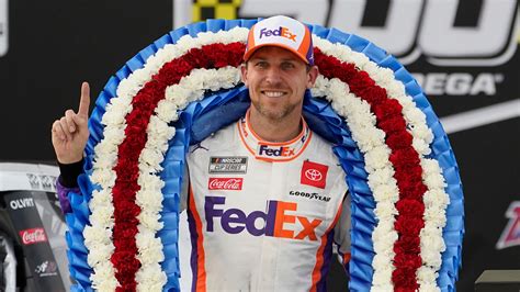 Denny Hamlin wins in third overtime of Talladega's longest race