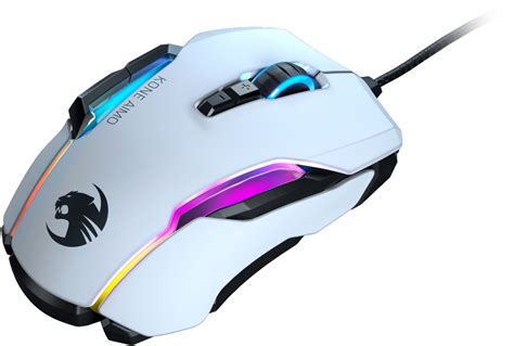 ROCCAT Kone AIMO Wired Optical Gaming Mouse with RGB Lighting White ROC ...