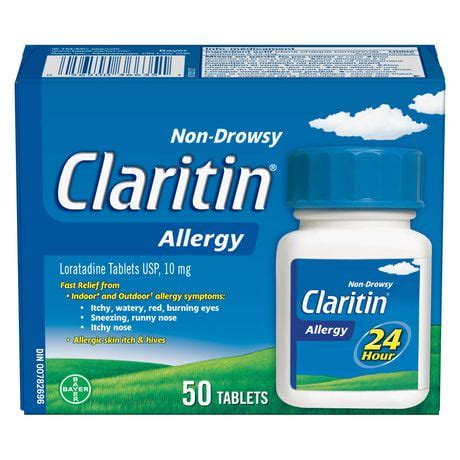 Claritin Allergy Medicine - 24 Hour Non-Drowsy Allergy Medication, Loratadine Antihistamine ...