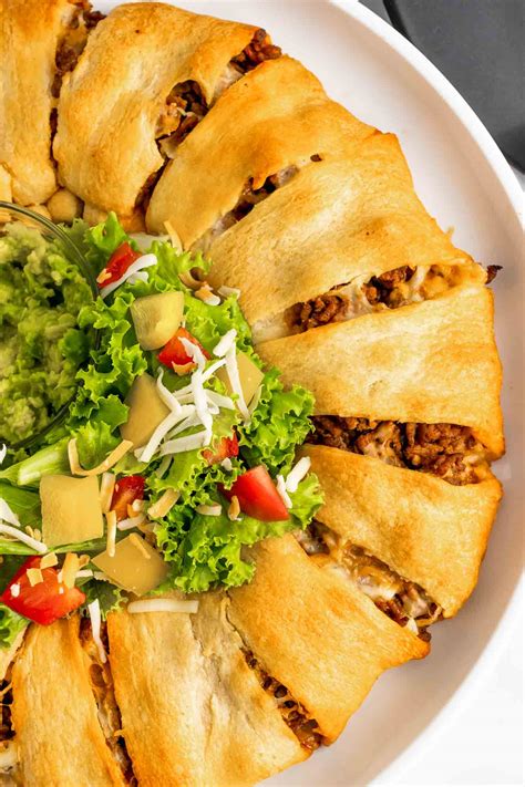 Easy Taco Ring Recipe (Appetizer or Dinner) - Little Sunny Kitchen