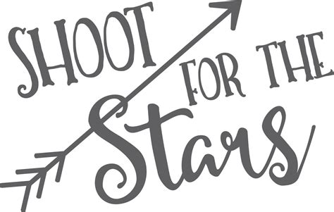 Shoot for the Stars - Inspirational Wall Decal with Arrows | Inspirational wall decals, Shooting ...