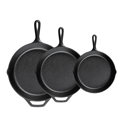 Lodge Cast Iron 3 Piece Seasoned Skillet Set - Walmart.com