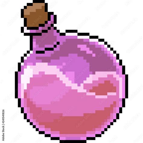 vector pixel art potion bottle Stock Vector | Adobe Stock