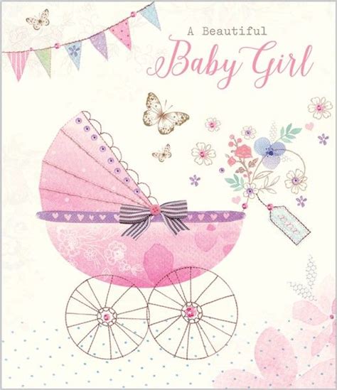 Card Ranges » 7386 » New Baby Girl - Pink Pram - Abacus Cards - Greetings Cards, Gift Wrap ...