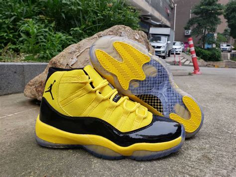 Air Jordan 11 Black Yellow For Sale – The Sole Line