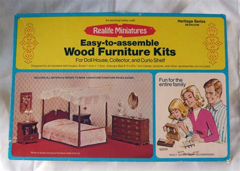 Realife Miniatures Heritage Series Bedroom Kit #188 Dollhouse Furniture 1974 | Dollhouse ...