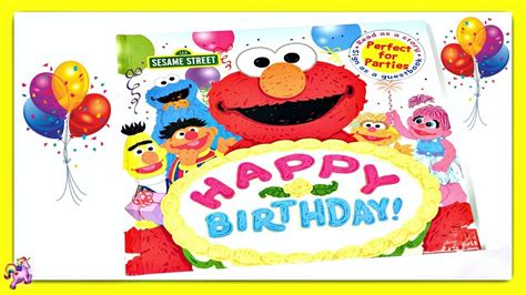 SESAME STREET ELMO "HAPPY BIRTHDAY!" - Read Aloud - Storybook for kids, children - YouTube