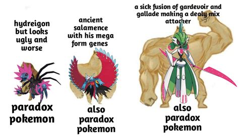 paradox forms are both peak and bottom in designs : r/pokemonmemes