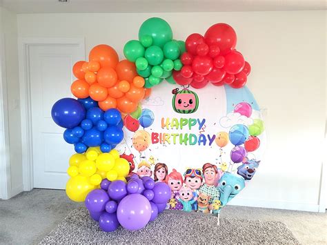 Buy STK Rainbow Balloon Arch Kit Compatible for- JJ Cocomelon Balloon Garland - Cocomelon ...