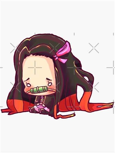 "Nezuko Chibi Sticker" Sticker by rivergoblin | Redbubble