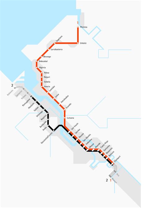 Bilbao Spain Metro Map