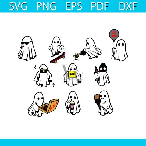 Bundle Cute Ghost svg, Ghost Clipart, Cute ghost svg, Boo sv - Inspire Uplift