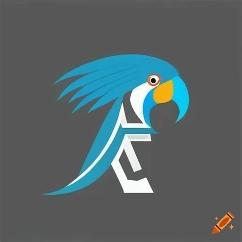 Logo of a blue parrot in a letter a design