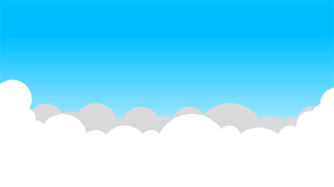 4 Cartoon blue sky and white clouds PPT backgrounds & Google Slides