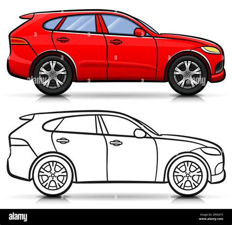 Vector illustration of suv car cartoon isolated Stock Vector Image & Art - Alamy