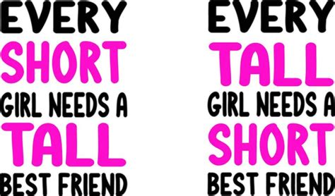 Tall Friend Short Friend DIGITAL Download Best Friends SVG, Tall Friend Cut File, Friendship Png ...