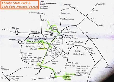 Cheaha State Park Trail Map - Printable Map