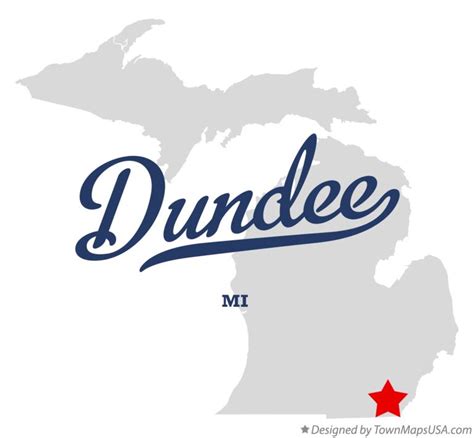 Map of Dundee, MI, Michigan