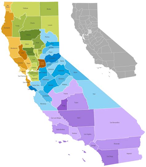 Printable Map Of California Counties