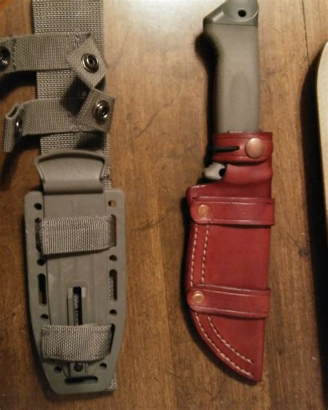 Both horizontal and vertical carry sheath I made for Gerber LMF ...