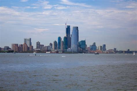 Jersey City skyline editorial photo. Image of line, built - 157874046