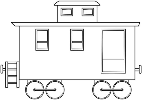 Train Caboose coloring page | Free Printable Coloring Pages