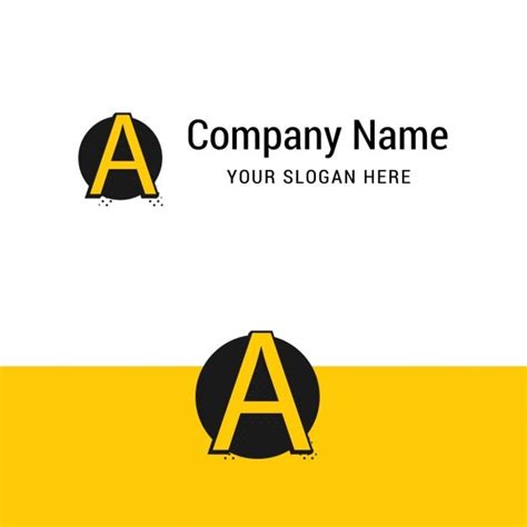 Free Vector | Yellow a letter logo