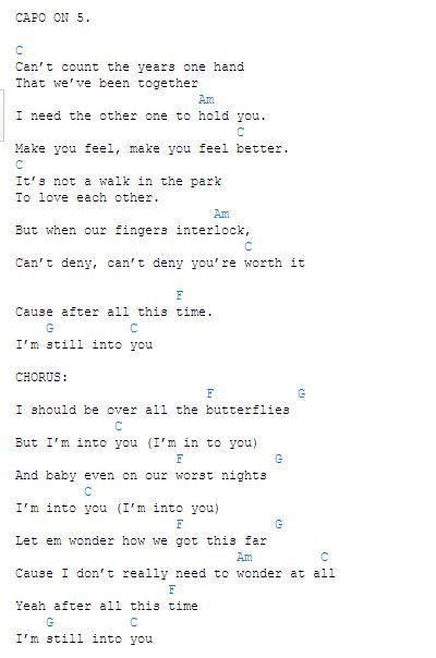 Still Into You chords #guitarchords | Ukulele chords songs, Ukulele songs, Guitar chords for songs