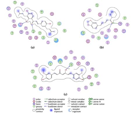 Ligand receptor interaction maps of: (a)... | Download Scientific Diagram