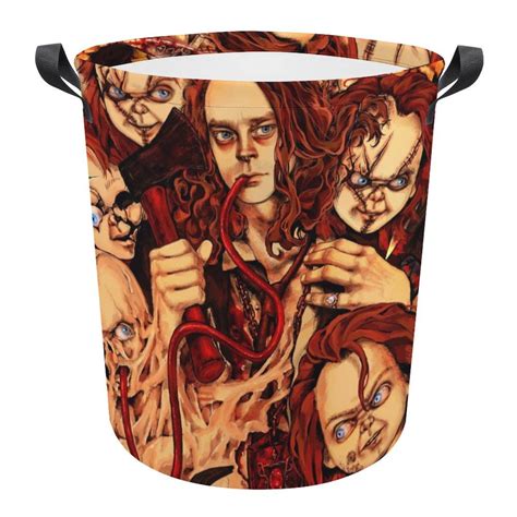 Childs Play Chucky Circular Laundry Hamper Foldable Large Storage ...