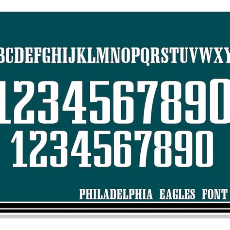 Philadelphia eagles number font - eroscape