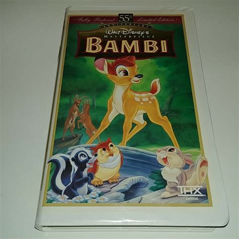 Bambi Walt Disney Masterpiece 55th Anniversary VHS 1997 Clean Clamshell Case Disney Free, Walt ...