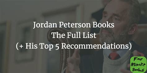 Jordan Peterson Books: All Titles by Date + Top 5 Recommends