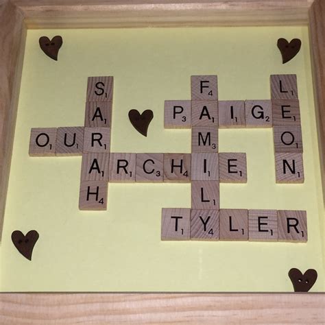 Scrabble Frame Scrabble Art Family Names Wall Art | Etsy