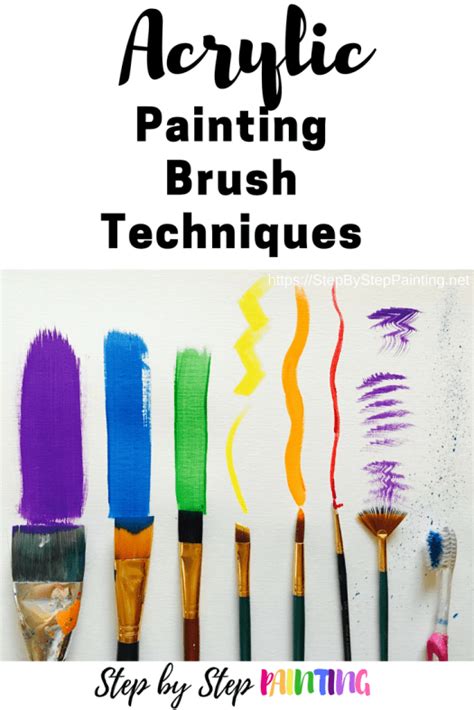 Acrylic Painting Brush Techniques - Step By Step Painting