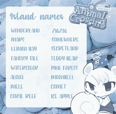 .⋆ Island names ⋆. in 2023 | Animal crossing name ideas, Animal crossing game, Cute names