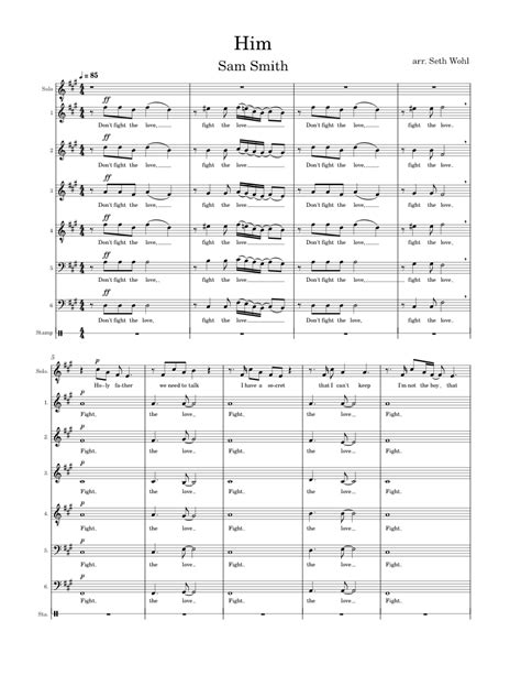 Him Sheet music for Piano, Stamp (Mixed Ensemble) | Musescore.com